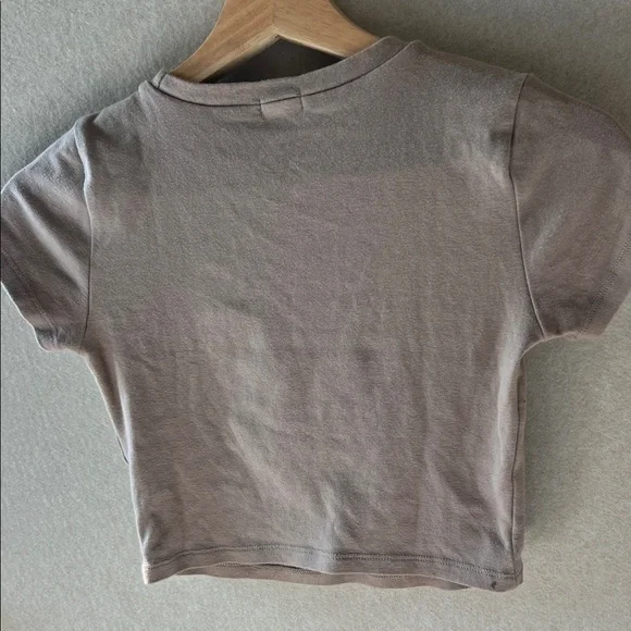 Garage Sun Graphic Crop Top - Brown - Picture 3 of 4